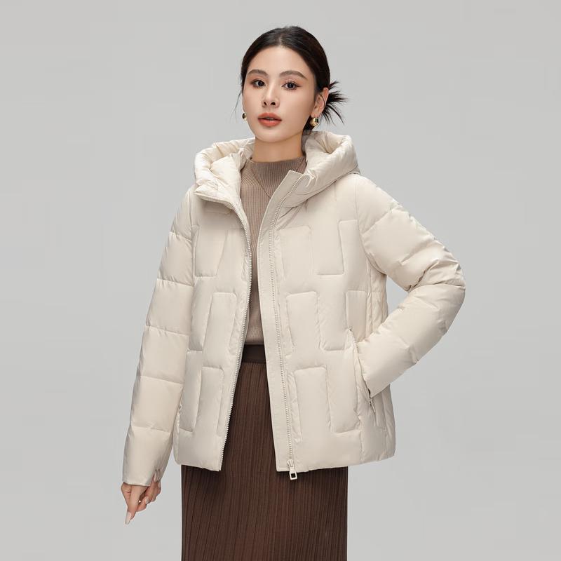 SNOWFLYING 2024 Women s Hooded Short Down Jacket L