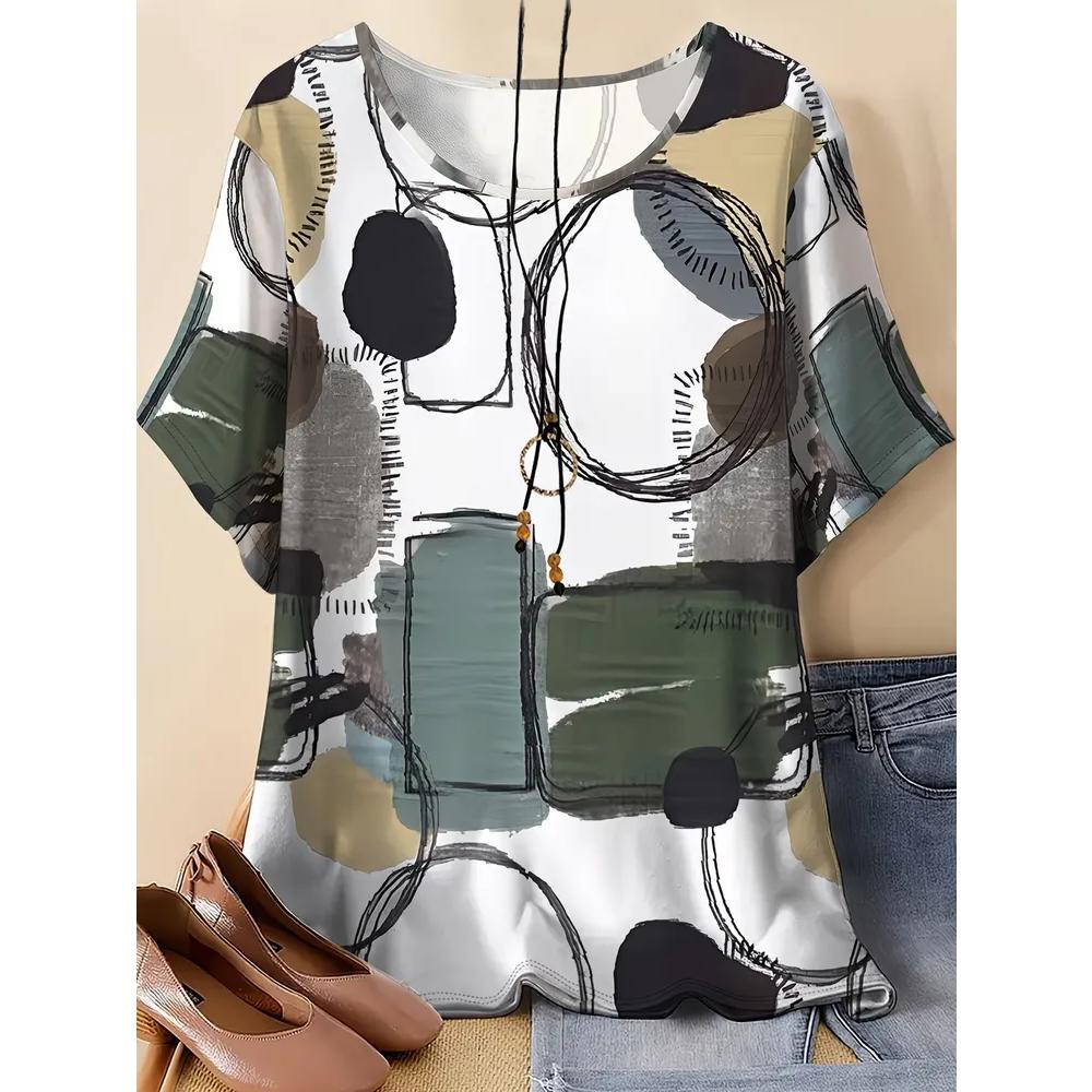 Women's Breathable Versatile Top Casual Loose Short Sleeves Comfortable T-Shirts Women’s