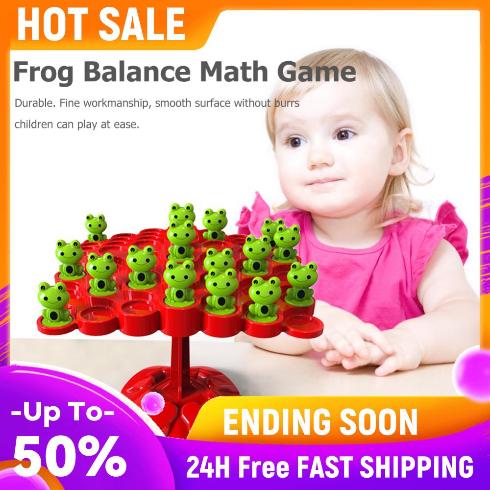 Montessori Tabletop Game Toys Fun Educational Frog Balance Board Game Parent-child Interactive Frog Balance Math Two-player Kits China Mainland