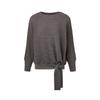 MONPLISSE [Women'S] Front Tie Horizontal Pleated Top [Gray]