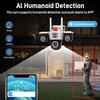 Tri-lens Wireless Night Vision Panoramic Outdoor HD Surveillance Camera