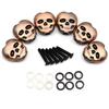 6Pcs Guitar Button Head Hat Handle Tuner Handle Metal Skull Shape Tuning Key Handle For Folk Electric And Acoustic Guitar