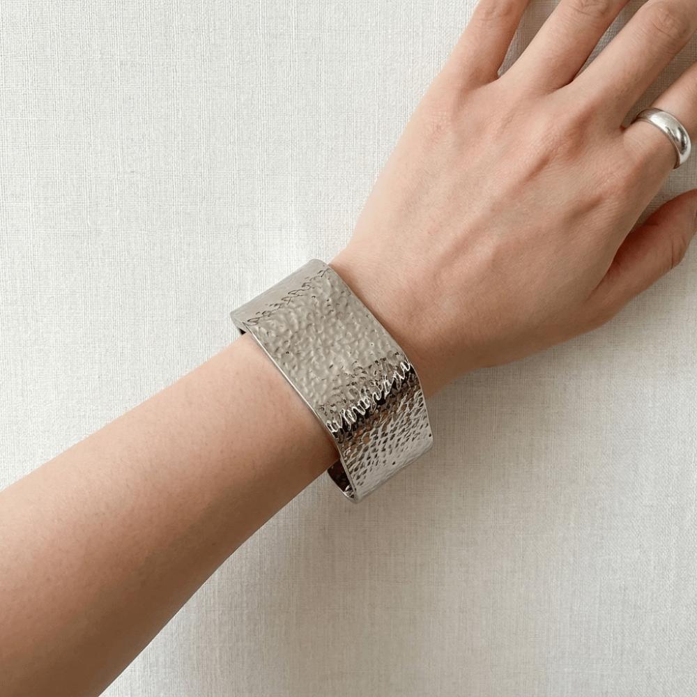 Zinc Zinc Zinc Alloy Metal Bracelet Geometry Wide Side Bangle Retro Open Bangle Gift