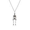 Skeleton Pendant Skeleton Necklace Couple Accessories Skeleton Bride Halloween Keychain Necklace Earrings Set