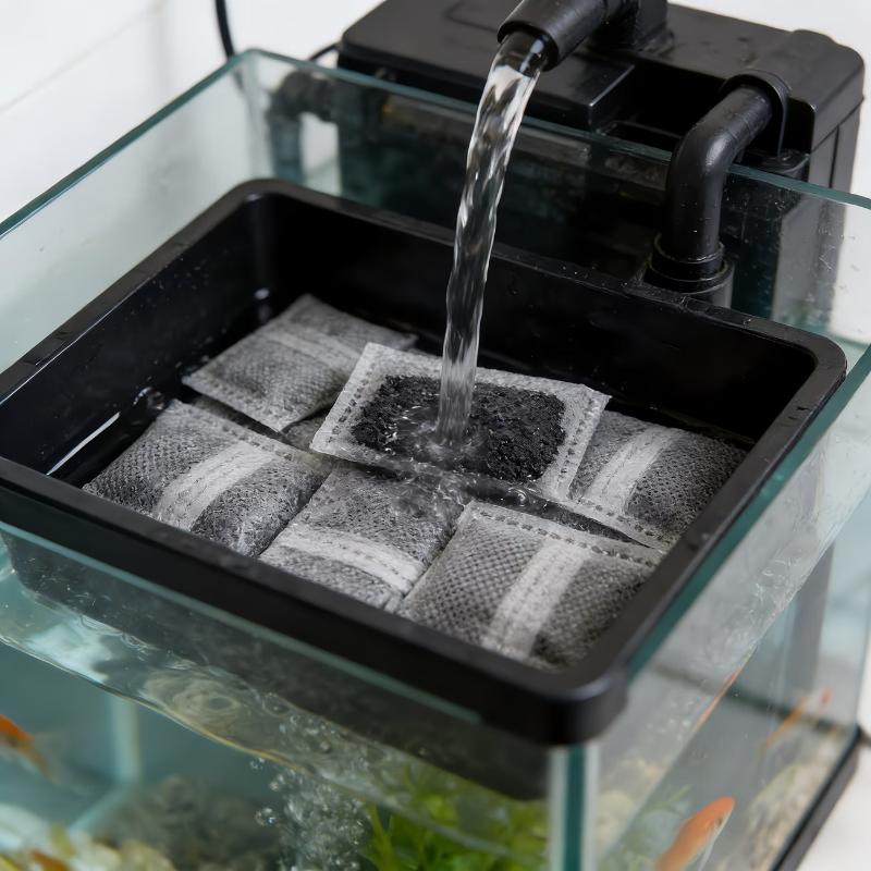 10 20 40pcs Aquarium Activated Carbon Bags for Fish Tank Filter Efficient Water Purifier Removes Odor Cleaner for Freshwater and Saltwater Tanks