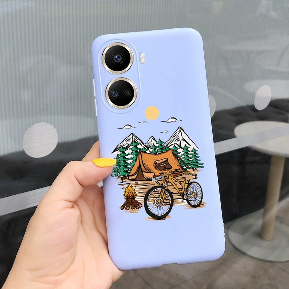 For Huawei Nova 10 SE Case BNE-LX1 BNE-LX3 Cute Candy Painted Cover Soft Silicone Case For Huawei Nova 10SE Nova10 SE Back Cover