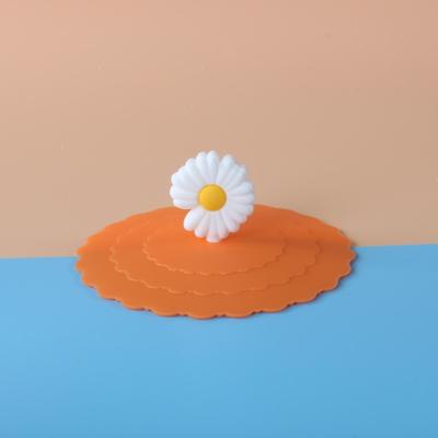 Cute Three-dimensional Cartoon Silicone Cup Lid, Circular Lid, Cute Cat Series Lid