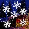 Luces de fiesta de Navidad Proyector láser de copo de nieve Luz de escenario Led giratoria patrón de copo de nieve de Navidad iluminación decoración de jardín LXY