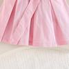 Girls' Solid Color Sleeveless Belted Dress