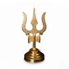@Golden Metal Trishul with Damru Puja & Temple Accessory UKD555 80%off