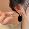 Vintage 925 Silver Earrings for Women Girls Ear Hoop Versatile Round Circle Drop Earrings Fashion Party Jewery Gifts