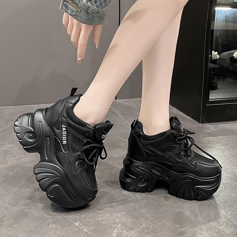 Fashion Hot Sale Women Platform Casual Breathable Mesh Shoes 2025 New Spring Chunky Sneakers Wedges Hollow Leisure Shoes for Woman