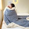 Soft Lamb Fleece Blanket Winter Thick Warm Throw Blanket Solid Color Flannel Blanket for Sofa Bed Office Nap