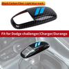 Carbon fiber&Blue Center Consol Gear Shift Head Cover For Challenger Charger 15+