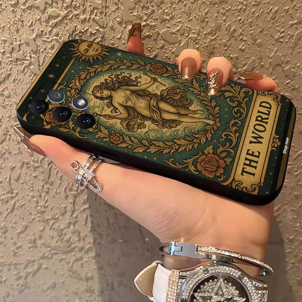 Tarot Phone Case For Samsung Galaxy A13,A21s,A22,A31,A32,A52,A53,A71,A80, Soft Black Cover