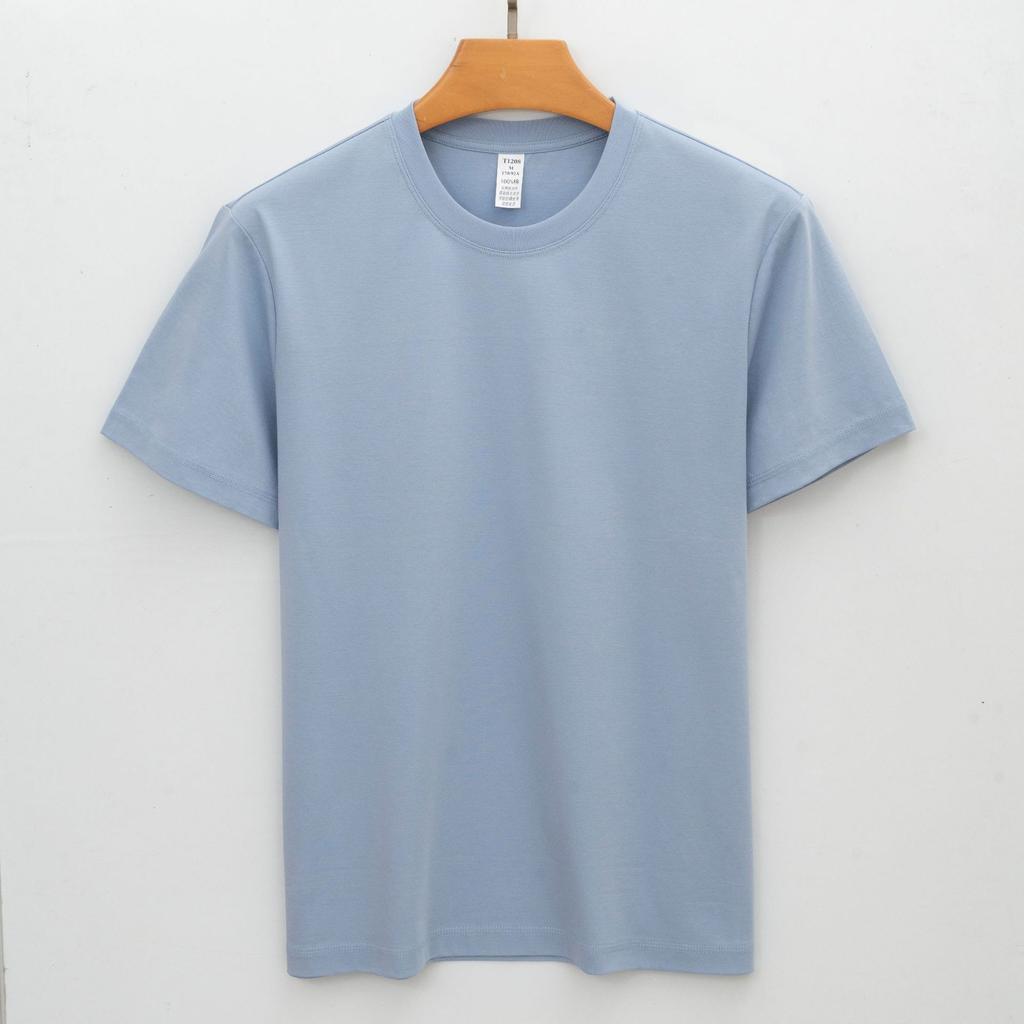 80s Double-sided Mercerized Cotton T-shirt Lightweight Tech Summer White Half-sleeve Premium Youth Pure Cotton Short-sleeve T-shirt for Men