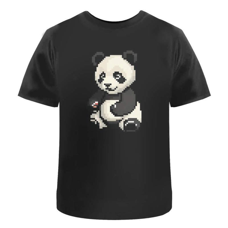 

Pixel Art Baby Panda Cotton T Shirt Ta044009 - Men s Summer Cotton Graphic Tee S разноцветный