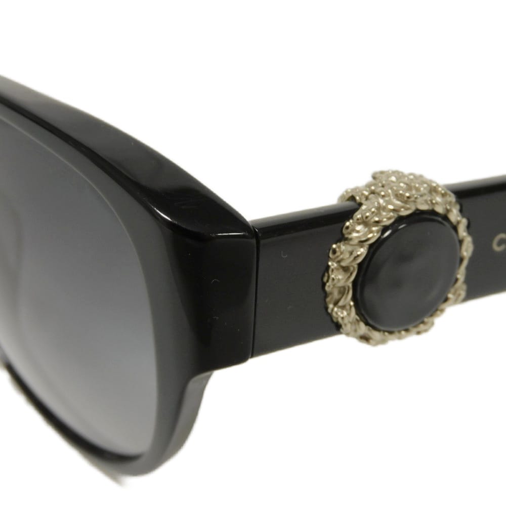 Used 10097 COCO Mark Butterfly Shape Eyewear 5192A c.622/3C 7968 Logo CC Mark Acetate Black Women's from Japan AUTHENTIC