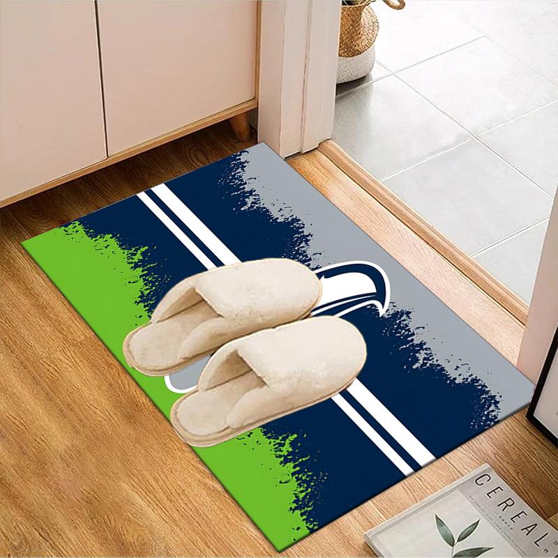 Seattle Seahawks Logo Rug Game Carpet, Floor Mat for Bedroom Living Room Entryway Rug, Home Decor Idea Gift for Christmas Birthday