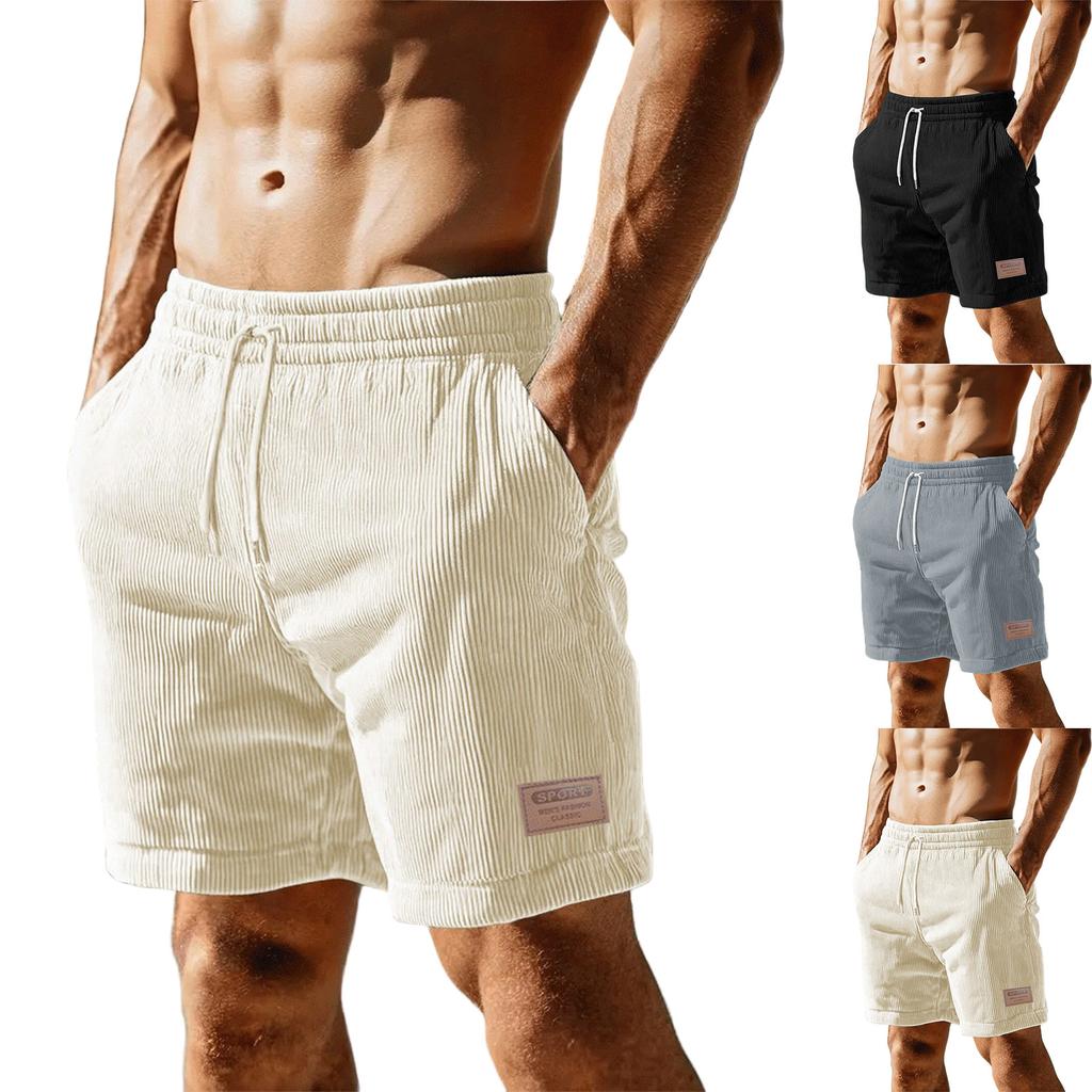 Men'S Straight Work Pants Fashionable And Casual Drawstring Shorts