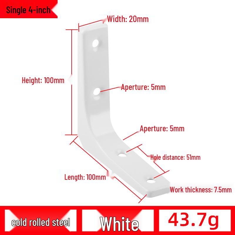 Triangular Wall Shelf Bracket: Bent, Load-Bearing Iron Support for Storage Racks