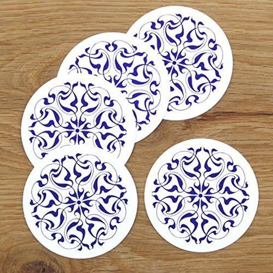 Daikoku Kogyo Paper Coaster Ivy Pattern Japan (100 Pieces) PKCF7001