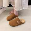 Fashion Classic Fashion Women's Suede Mules Slippers Men Clogs Cork Insole Sandals with Arch Support Outdoor Beach Slides Home Shoes