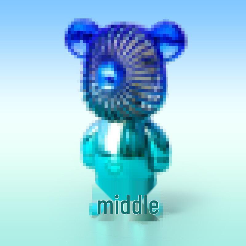 2022 Gradient Mini Handheld USB Fan - Electroplated Graffiti Design 14x9.5x6.5 cm
