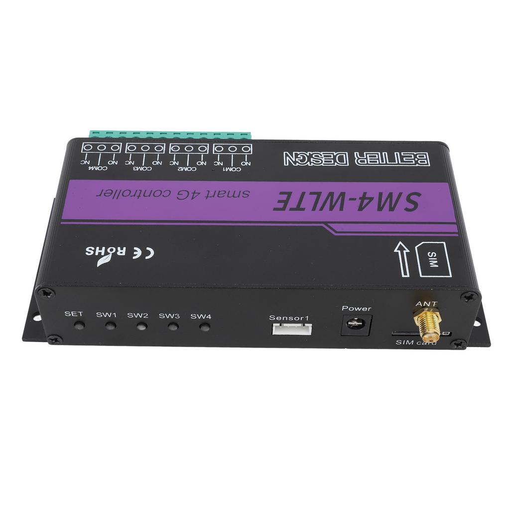 4G 4-Kanal-Fernschalter-Controller APP WEB SMS Relais-Steuerbox für Temperatur-Feuchtigkeitsleistung