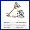 D farbe 100% 925 Sterling Silber Überzogene 18k Gold Ohrring 1ct Moissanite Stud Ohrringe frauen Schmuck Original Luxus mit GRA Zertifiziert