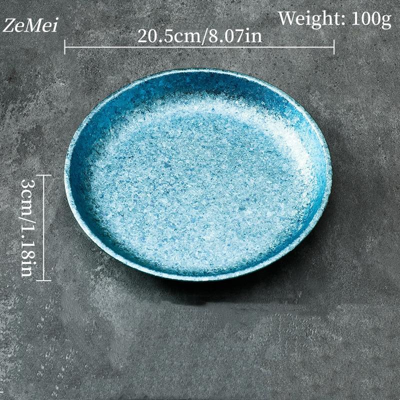 

8 inch Pure Titanium Circular Dinner Plate,Drop-Proof Heat-Resistant Home Dinner Dishes Dessert Tray Food Tableware,Kitchenware