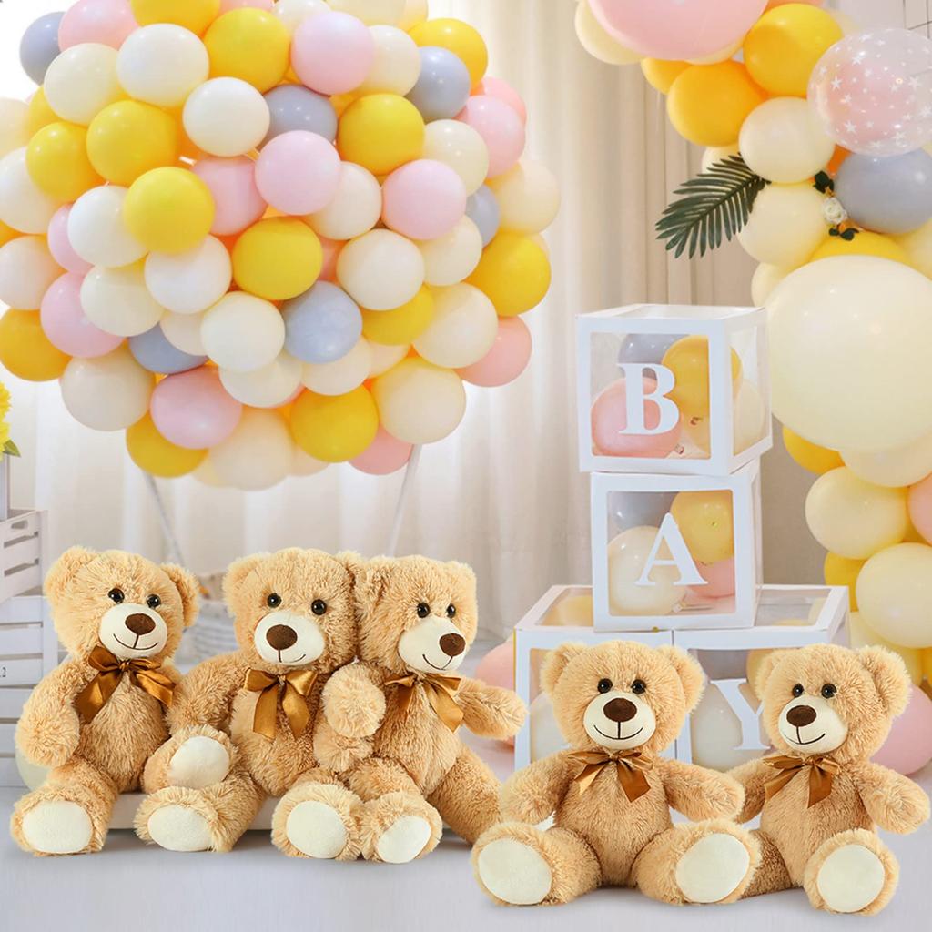 Cute Colorful Bow Tie Bear Doll Plush Toy Hug Bear Doll Stuffed Animals Children Birthday Gift Pillow Teddy Bear Home Decor
