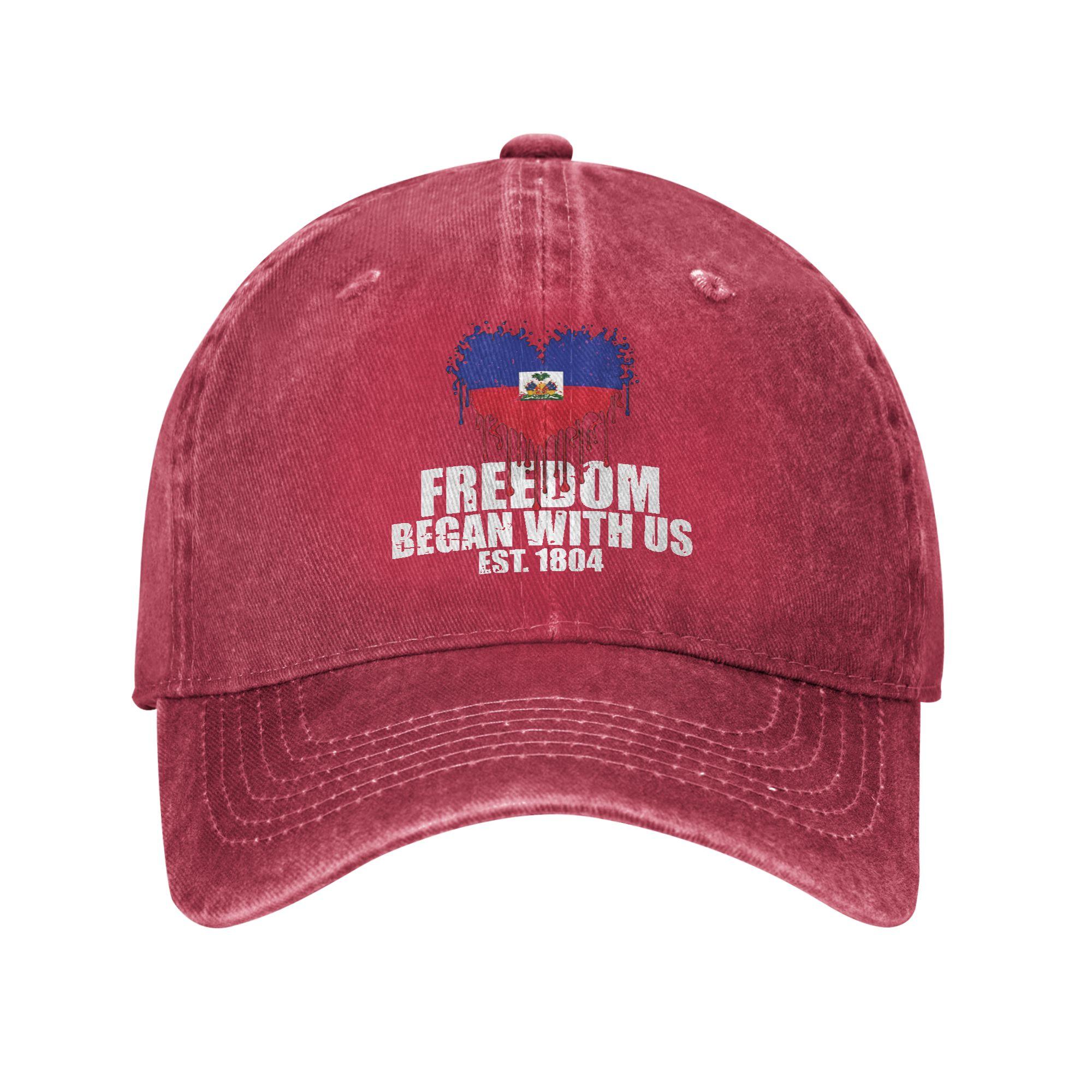 Unisex Women Haiti Flag Cap Wear Baseball Cap Fashion Trucker Hat Adjustable Adjustable