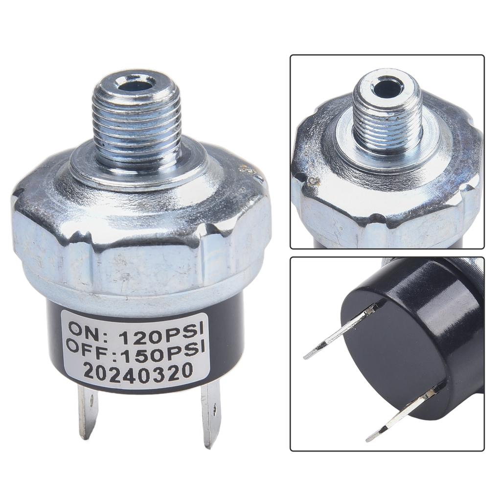 1/4NPT Thread Switch Air Compressor Pressure Switch Air Suspension Applications Automatic Regulation Electric Drive Mode