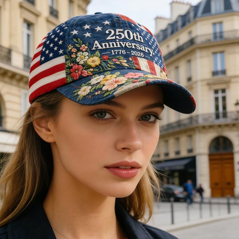 Breathable Cotton Cap For Outdoor Activities 250th Anniversary Of American Independence Lightweight Design