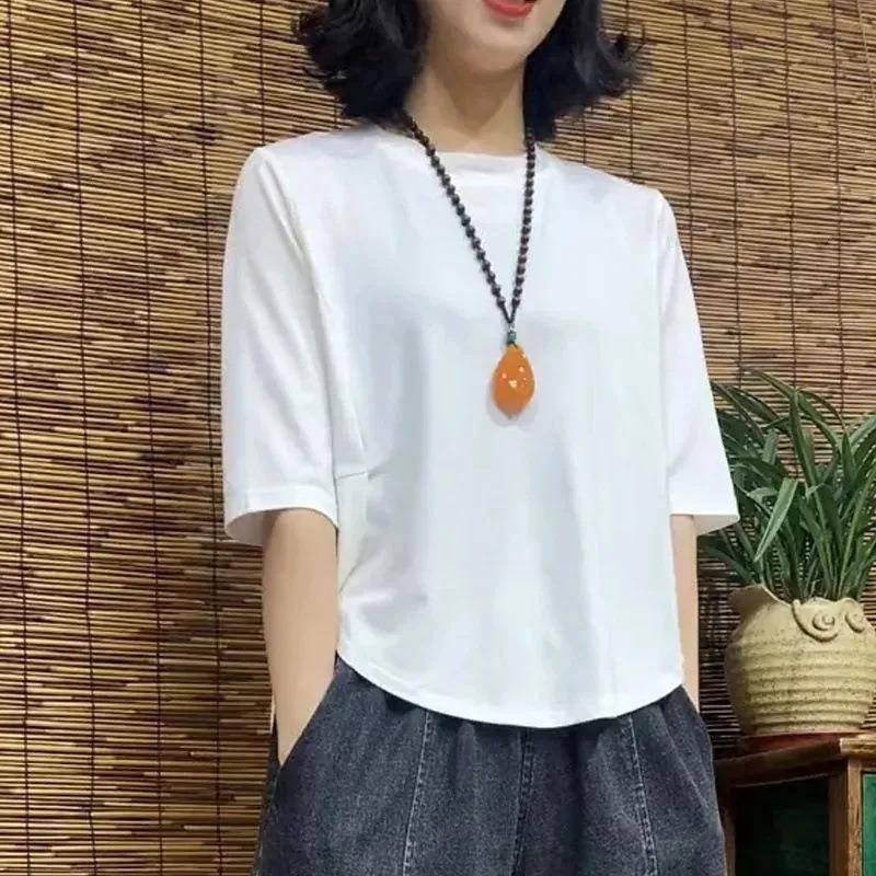 Irregularly Designed New Style Mid-sleeve Summer Shirt