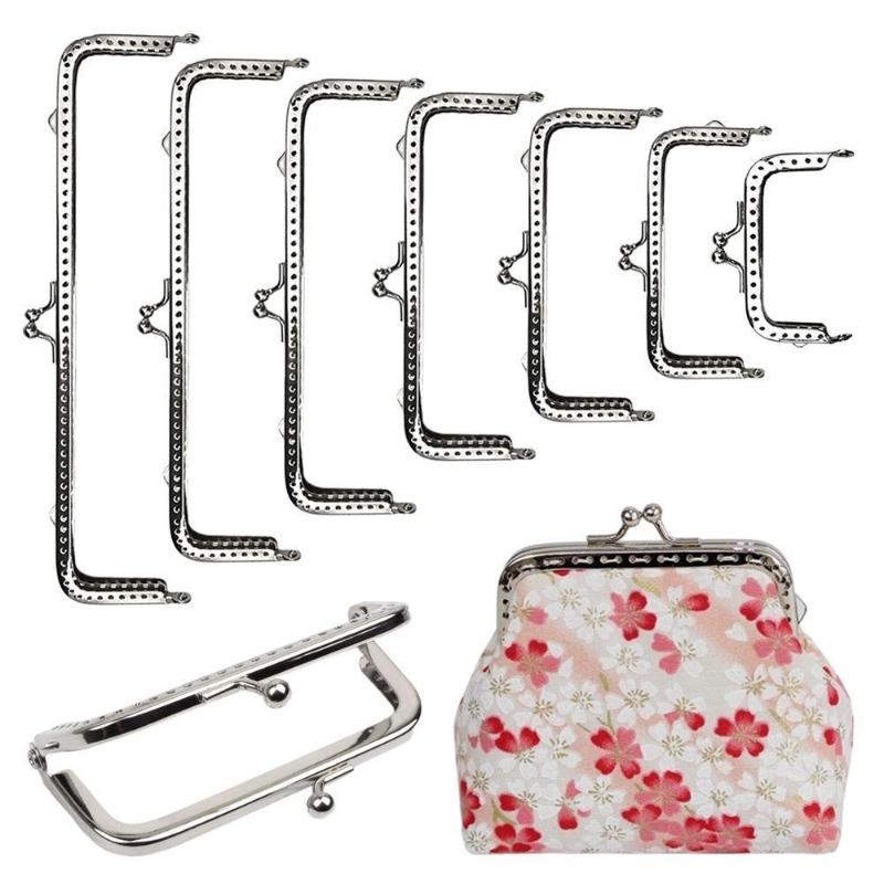 Rustproof Metal Purse Frame Kiss Clasp Vintage Bag Lock Hardware for Handmade Clutch Wallet Production