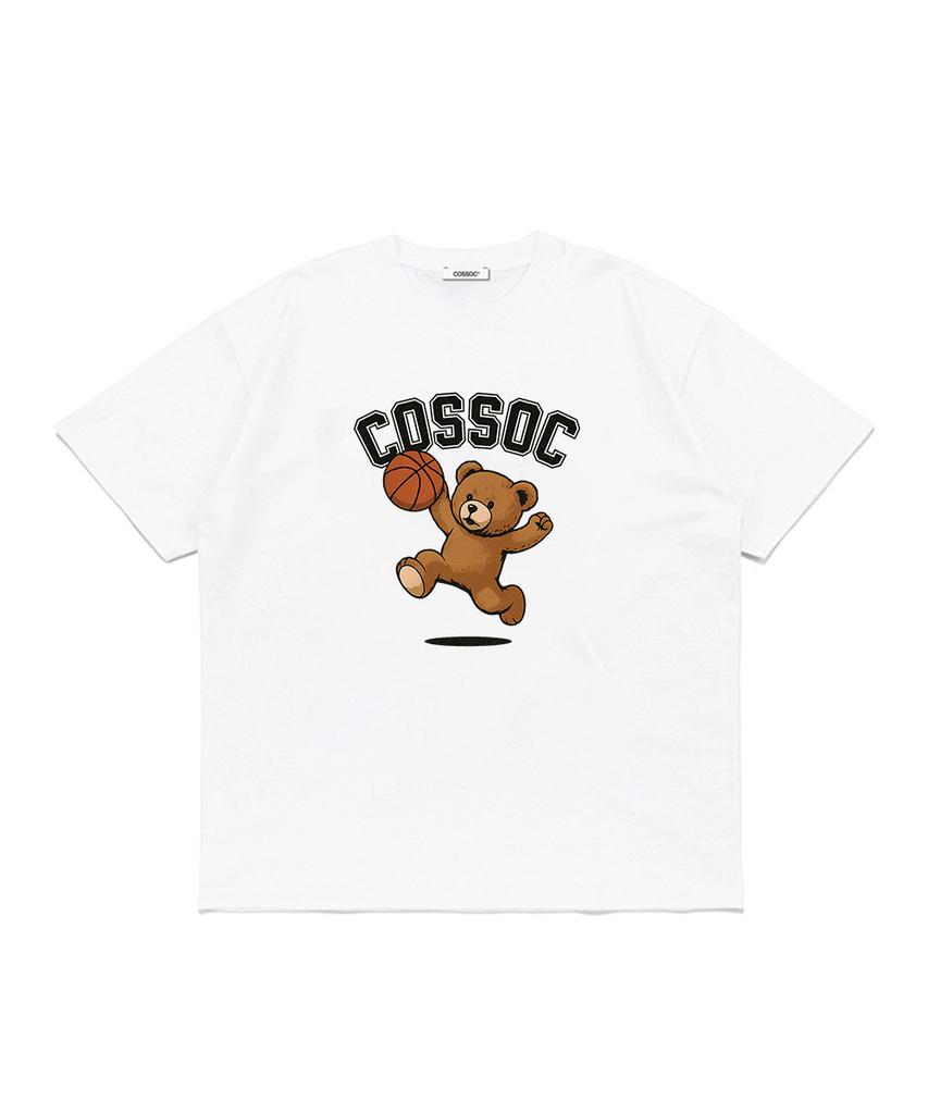 Koso Basketball Bear Short Sleeve T-Shirt (White)
