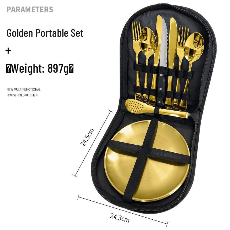 ZISIZ Portable Stainless Steel Cutlery Set