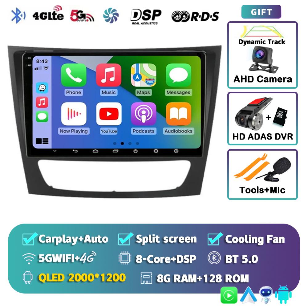Android 14 Carplay Car Multimedia For Mercedes Benz E-class W211 E200 E220 E300 E350 E240 E270 E280 CLS CLASS W219 2 Din Stereo
