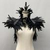 Natural Feather Feather Shawl Punk Fake Collar Luxury Feather Shoulder Cape  Stage Performance