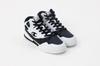 Champion 3 Point Tech Mid S22273 Sneakers with White and Size Cm Men's One-Point Logo, Navy, 25.0