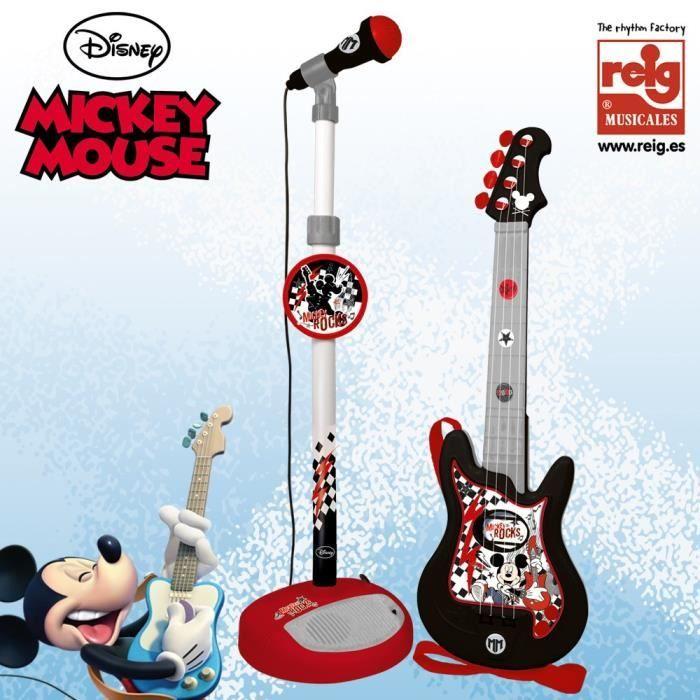 MICKEY Guitare Avec Microphone - 4 Cordes