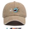 A Humorous And Stylish Animated Print Baseball Cap in Modern Sports Style This Black Papa Trucker Hat Features a Vintage Curv