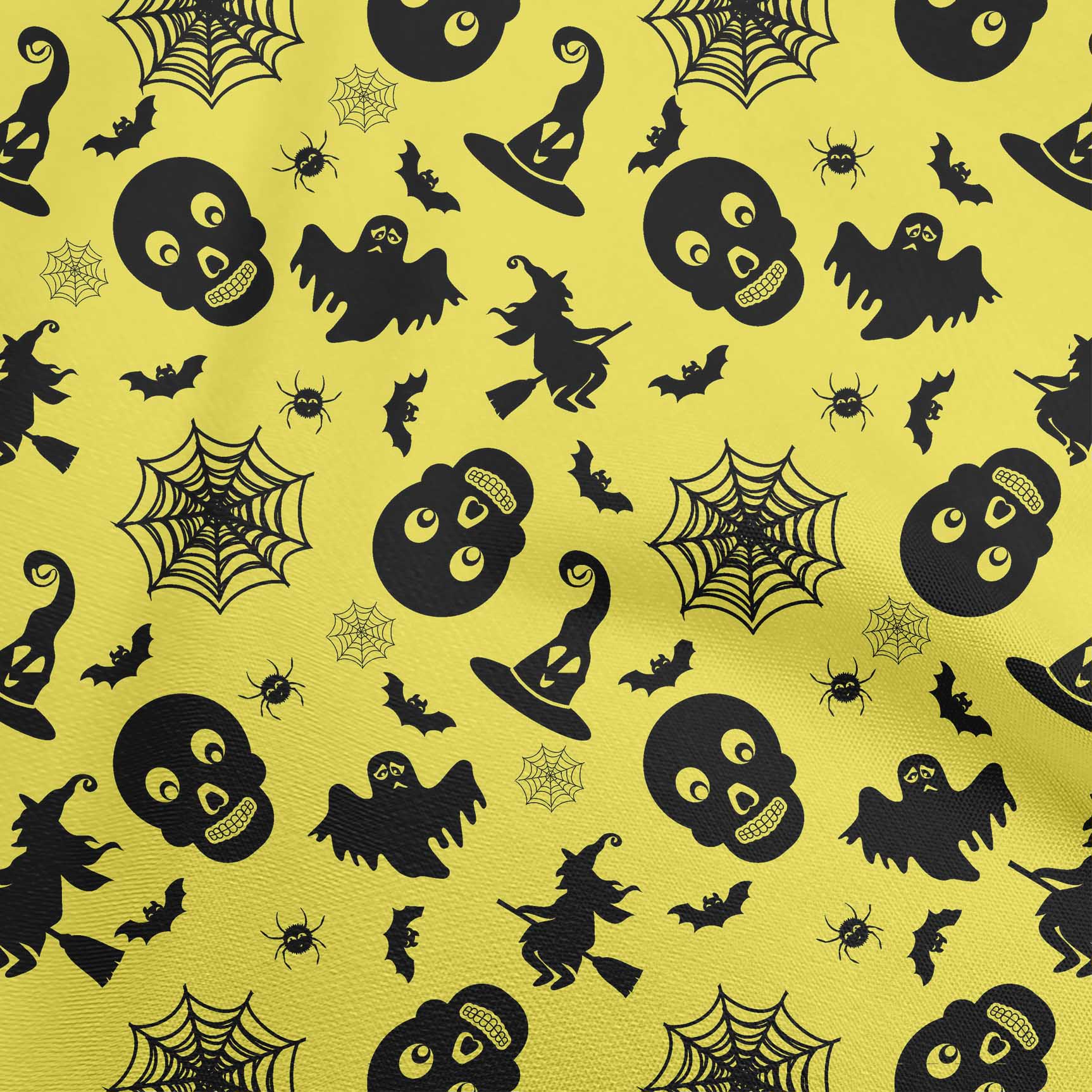

oneOone Cotton Flex Beige Fabric Halloween Fabric For Sewing Printed Craft Fabric By The Yard 40 Inch 42 Inch Wide - Viscose Chiffon жовтий