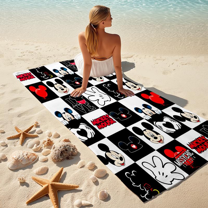 Mickey Mouse Love Towel Large Quick-Drying Microfiber soft S-Square Pants-s Beach Towel for Travel Fitness Bathing Camping. 0730s85
