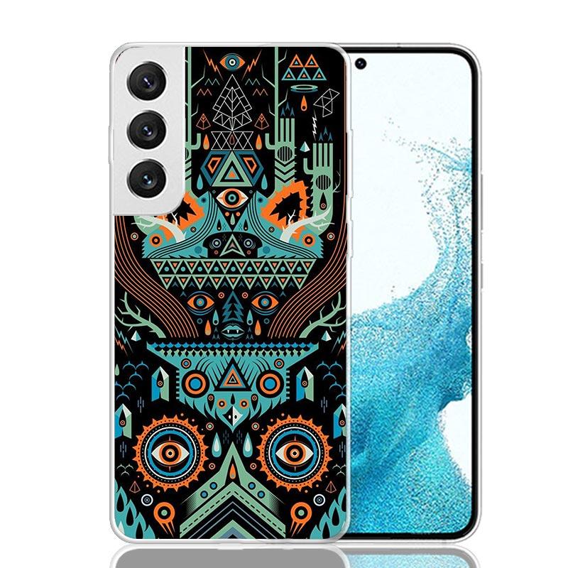

Mayan Stone Totem Pole Phone Case For Samsung Galaxy S26 Ultra S23 S24 S25 Edge S20 FE S21 S22 Plus Soft Print Shell Cover Funda Samsung S21 Plus
