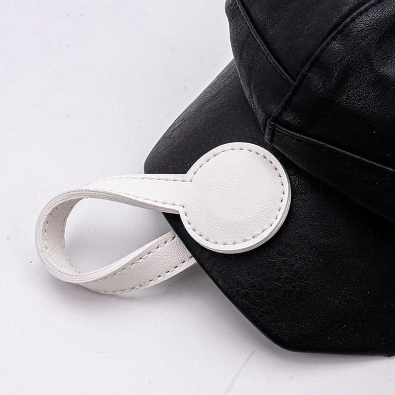 Multi-Purpose Pu Leather Magnetic Hat Clip Strong Magnetic Round Organizer Clip Travel Bag Charms Luggage Accessories