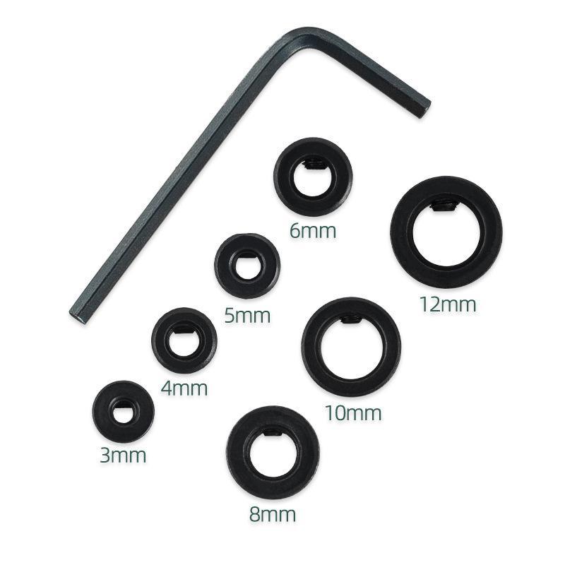 

3mm-16mm Drill Stoper Collar Set Stopper Wheel Collar with Hex Wrench Ajustable Positioner Hole Guide Woodwork Precise Drilling 1set