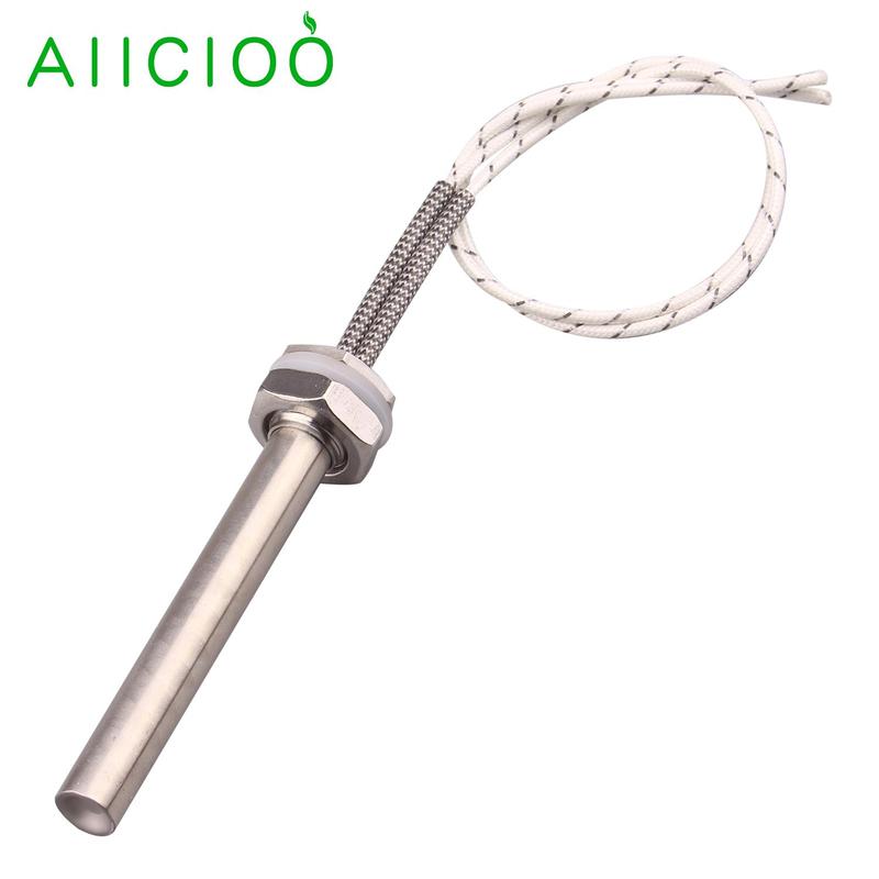 AIICIOO DC Water Heater 12V/24V/36V/48V Cartridge Heating Element M16 Tubular Electric Heater 100W 150W 200W 300W SUS304 100W